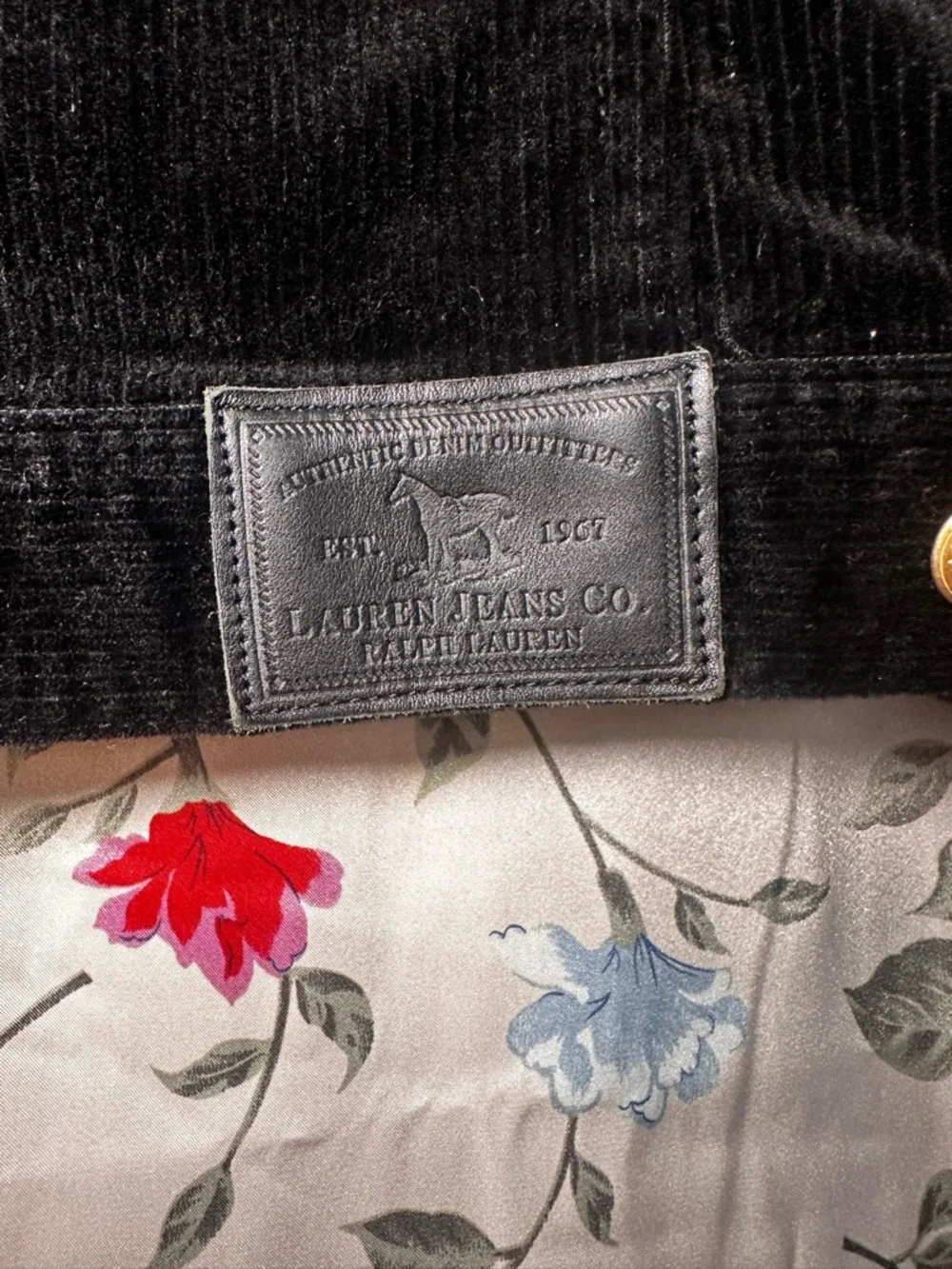 LAUREN JEANS CO. RALPH LAUREN CORDUROY JEAN JACKET WOMENS SIZE LARGE - Picture 5 of 6